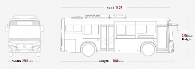 8 μέτρα καθαρό ηλεκτρικό λεωφορείο μοντέλο TEG6803BEV με μέγιστη χωρητικότητα 70 ατόμων 2