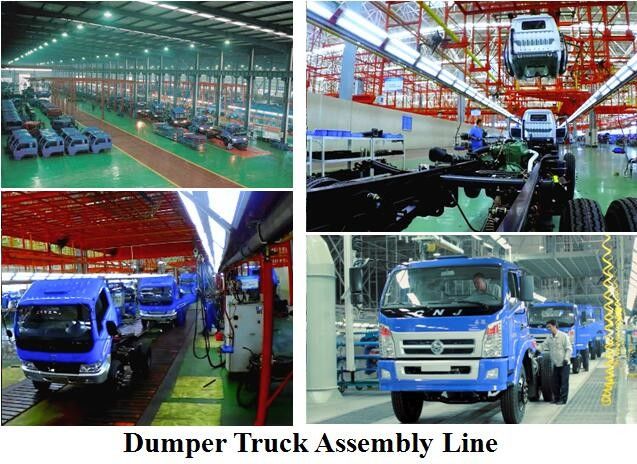Ελαφριά γραμμή συνελεύσεων ανοιχτών φορτηγών καθήκοντος, εργοστάσιο παραγωγής φορτηγών μεταφορών φορτίου, αυτόματη επένδυση εγκαταστάσεων συναρμολογήσεων 3